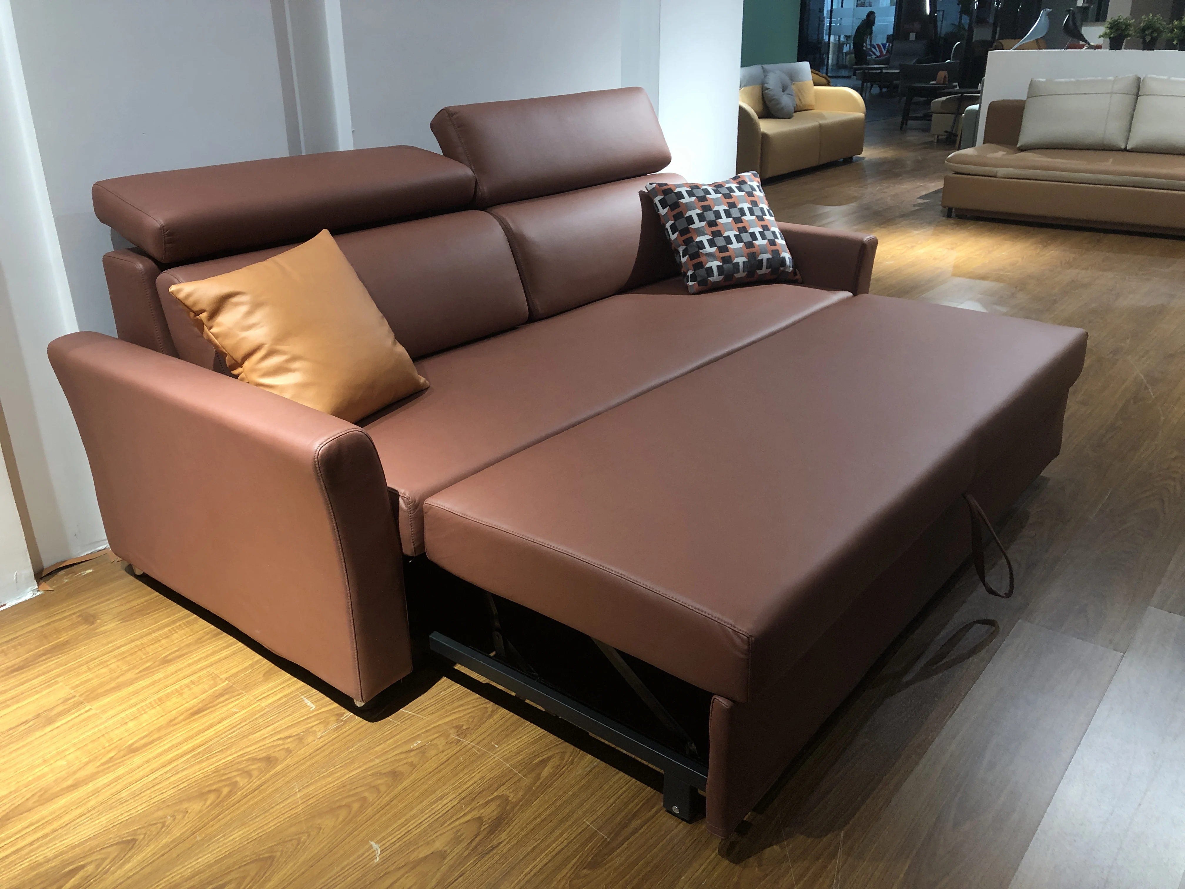 NEW Arrival Living Room Furniture Set Sofa with head support cushion Armrest Sofa Bed foldable Sofa cum Bed