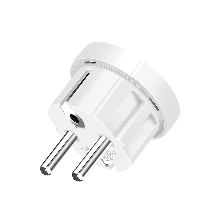 Wonplug China/austraila to Euro Schuko Plug Adapter Adapter Schuko Converter Plug Korea Germany Plug with Socket Full Brass 250V