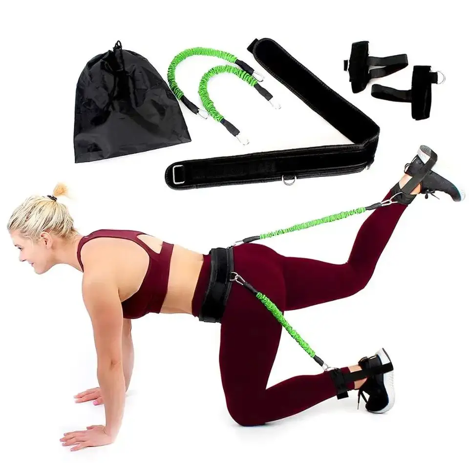JIA Fitness Agility Training Elastic Belt Bounce Trainer Pull Rope Strength Bounce Vertical Jump Trainer Leg Resistance Bands