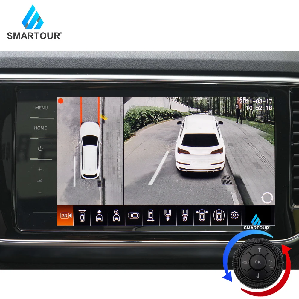 Автомобильный видеорегистратор Smartour панорамная камера 1080P AHD vga 4K с углом обзора 360