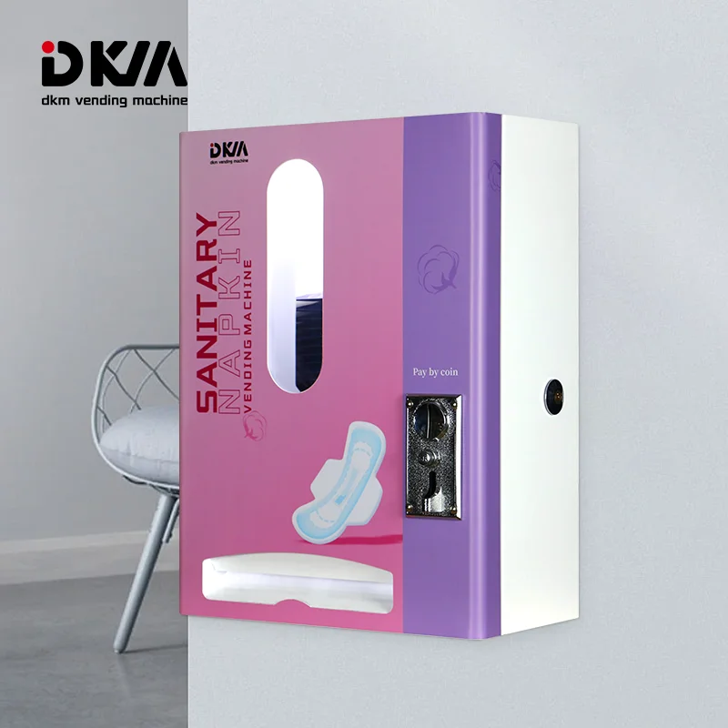 Dkmvending Mini Wall Mounted Sanitary Pad Dispenser Vending Machine With Qr