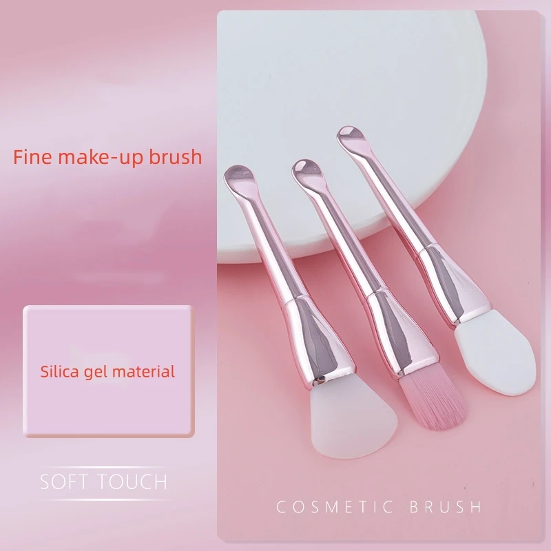 Multifunctional Double Head Face Masking Brush Silicone Mask Brush Face Masking Brush With Spatula Spoon