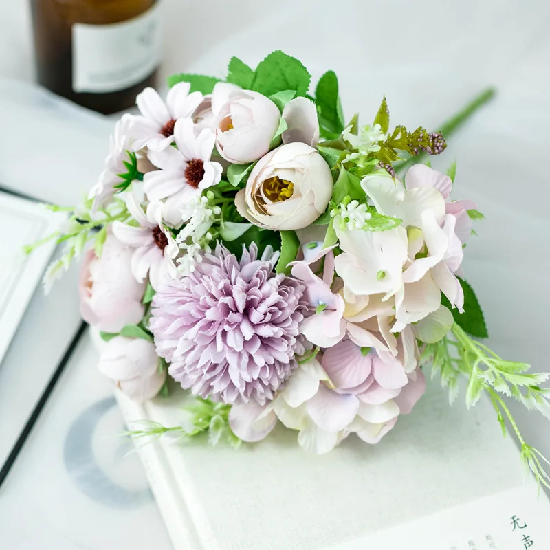 Шелковый букет розы из искусственных цветов для украшения дома свадьбы гостиной