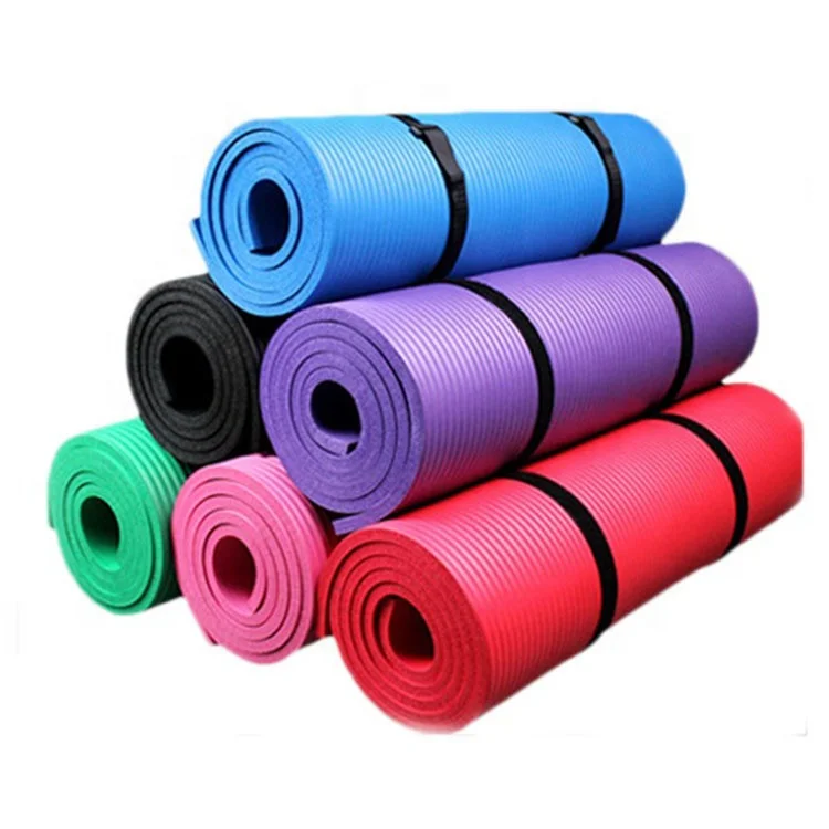 Custom cheap non slip women home gym 10mm nbr yoga mat