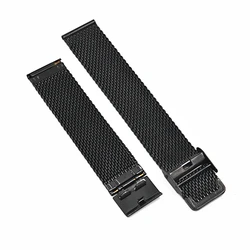 Hot sale 12 14 16 18 20 22 24 MM 0.6 coarse 304 stainless steel mesh watch band with quick release smart watch replacement bands