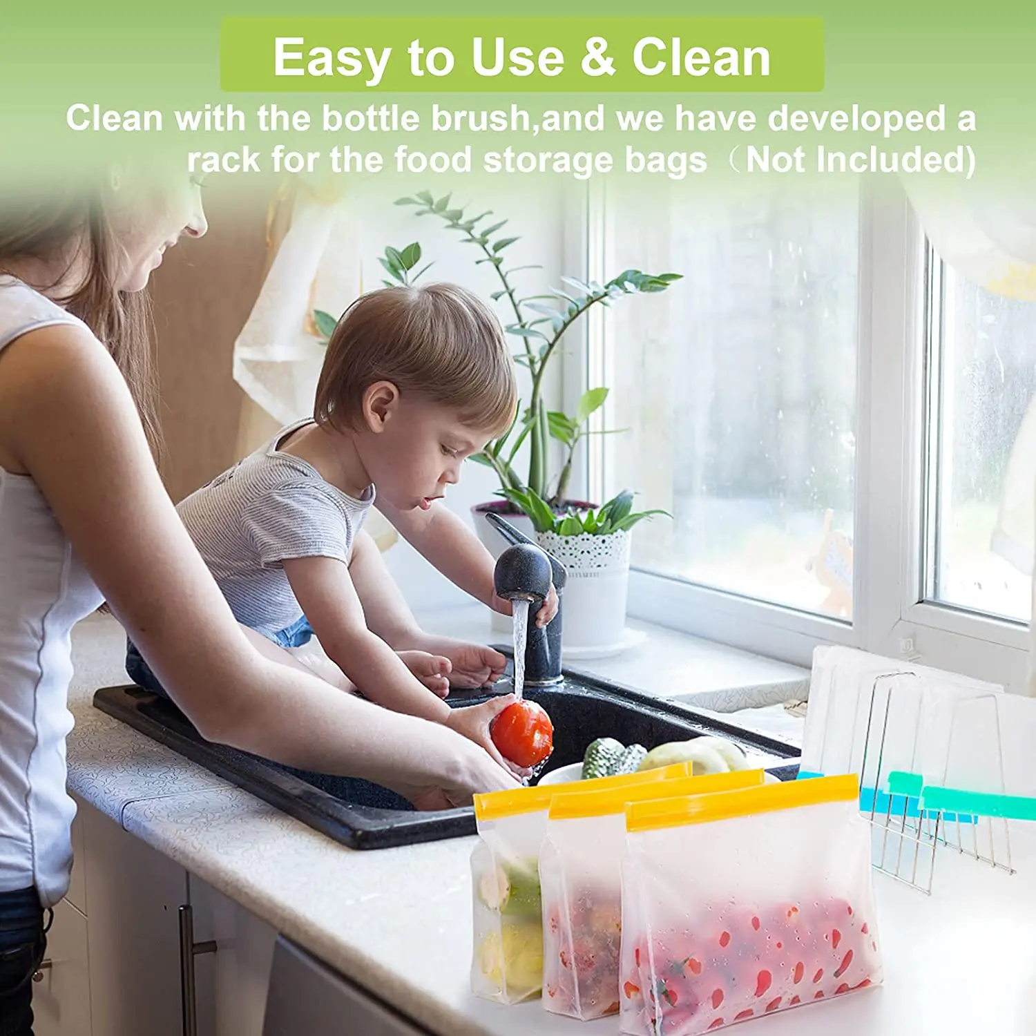 Reusable Food Storage Bags Silicone Pouch Food Storage Bag Food Bags Zip