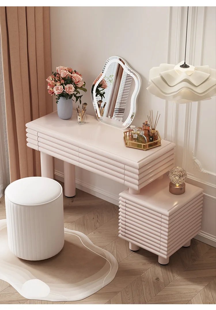 Modern Stylish Smart Touch Screen Wavy Cloud Make Up Mirror with Led Light