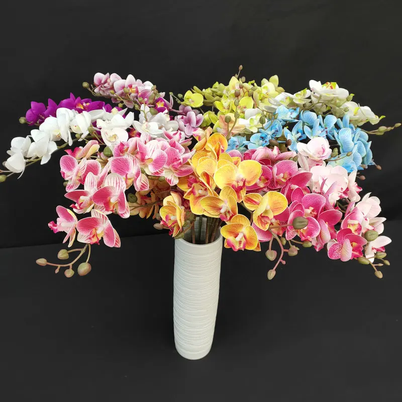 Artificial Flower Real Touch Phalaenopsis Orchid Flower for Home Wedding Decoration