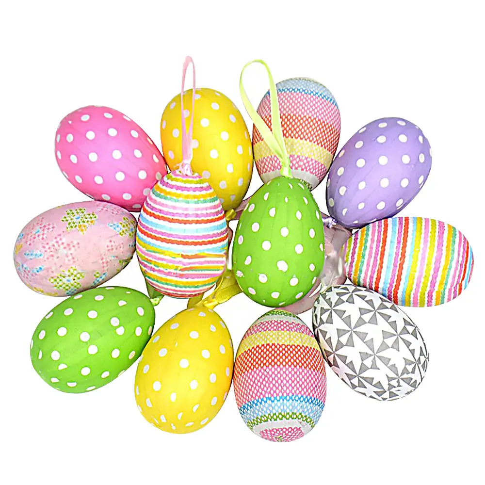 1pcs Foam Happy Easter Party Egg Bunny Bird Hanging Eggs Ornament Party DIY Christmas Accessories Party Decor