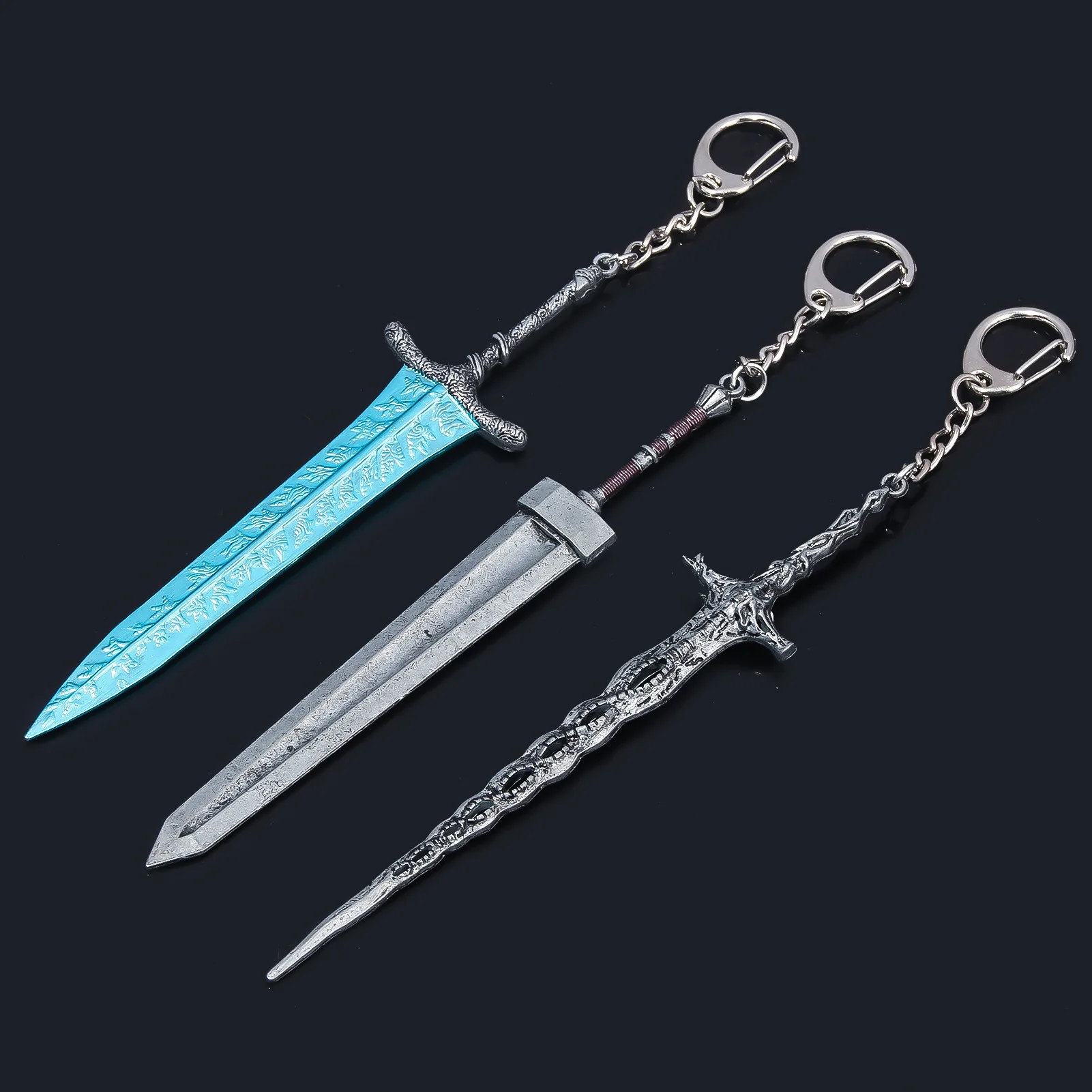 New Style Game Peripheral Dark Moon Greatsword Elden Ring Metal Weapon Sword Keychain