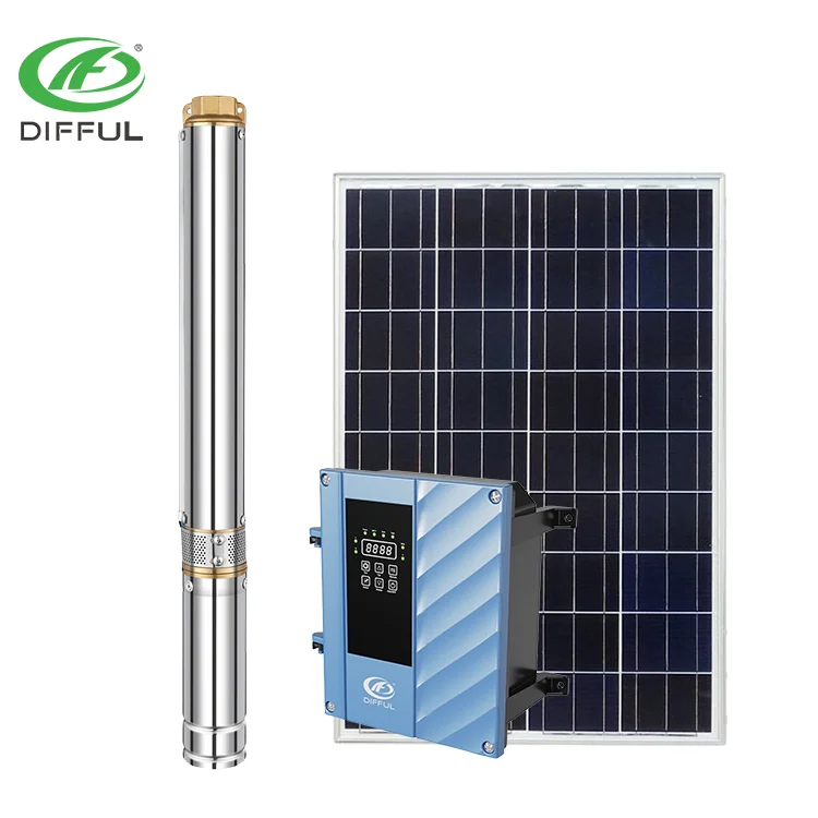 Водяной насос на солнечных батареях 1 hp dc Бесщеточный с солнечными панелями водяной