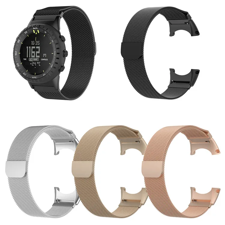  Новинка 2020 спортивный браслет из нержавеющей стали для часов Suunto Core черный с