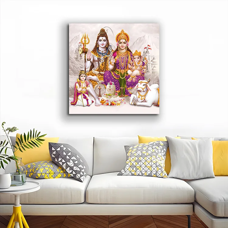 India Religious Lord Krishna portrait modern wall Art Acrylic canvas painting for living room decoration
