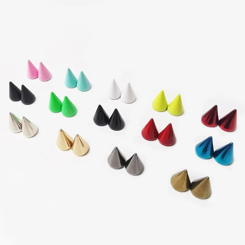 Factory Wholesale Metal Screw Deocrative Punk Studs Rivets Brass Cone Rivet For Leather Bags shoes cloths