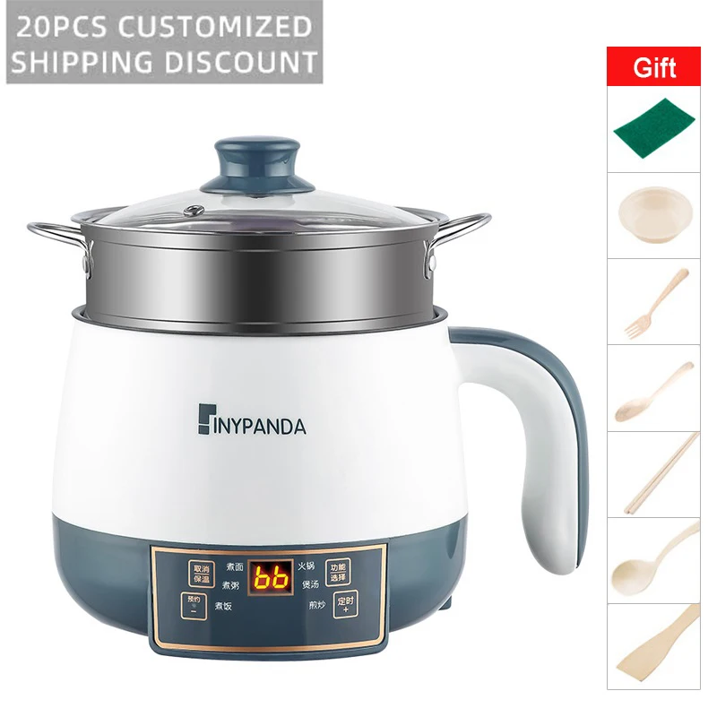 Многофункциональная рисоварка, мини-кастрюля с антипригарным покрытием, лапша для еды на 1-2 человека, кастрюля для горячего приготовления, одиночная/двойная машина для Рисоварки