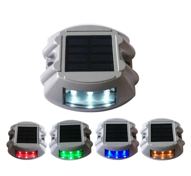 Led Aluminium solar road stud flashing light