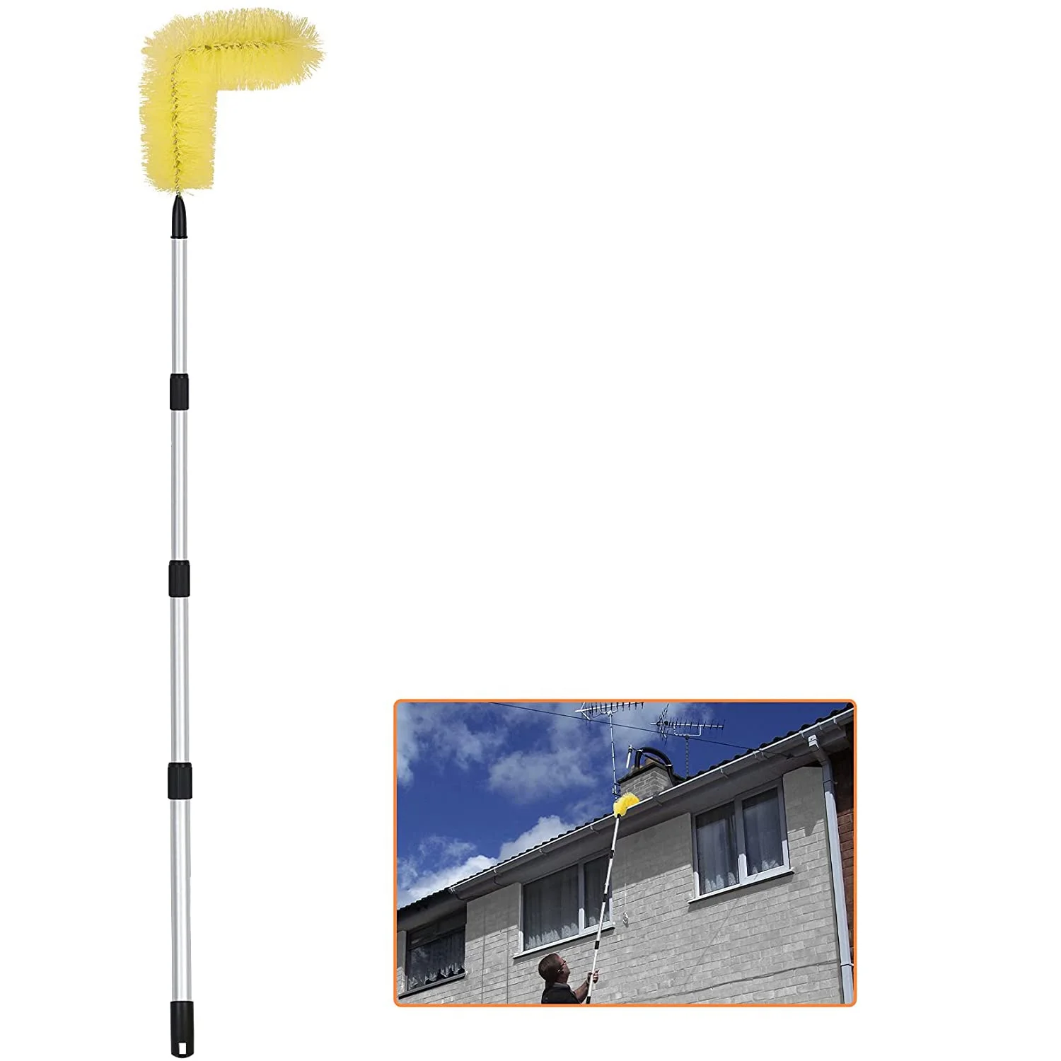 The New Telescopic Pole Easy Adjustable Cleaning Brush Gutter Guard cleaning Gutter