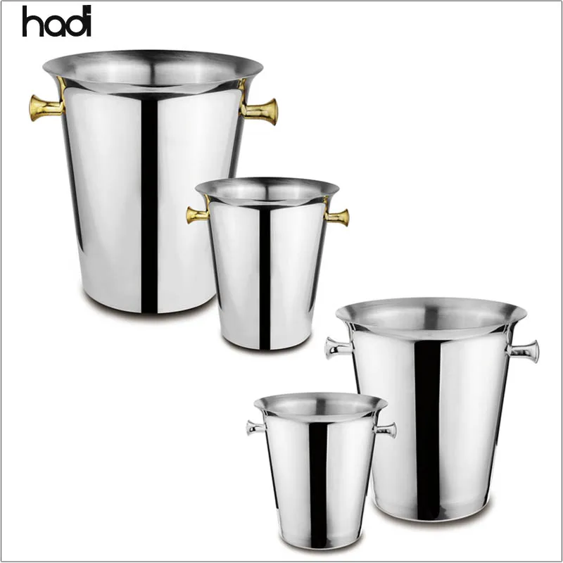 High quality ice bucket 3 color bar stainless steel beer ice bucket gold and copper luxury outdoor ice bucket bar
