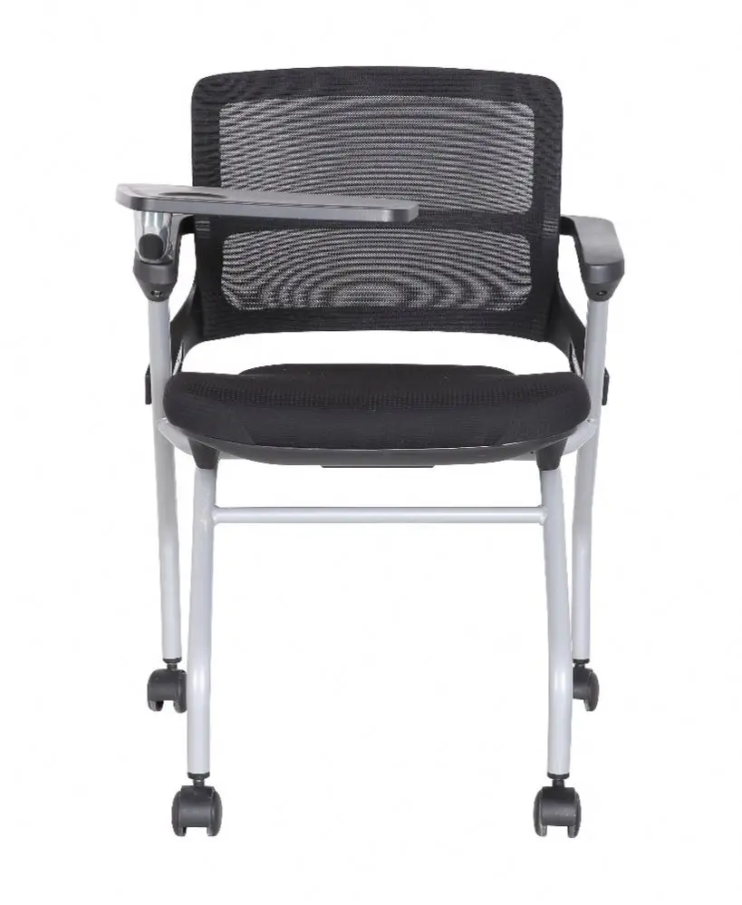 Kabel Plastic Chair Office Visitor Training Chair With Castors With Tables Attached Fold Tablet Arm