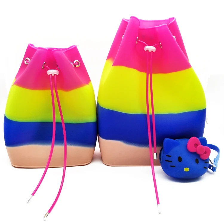 Wholesale Fashion Silicone Candy Jelly Waterproof School Bags String Kids Backpack