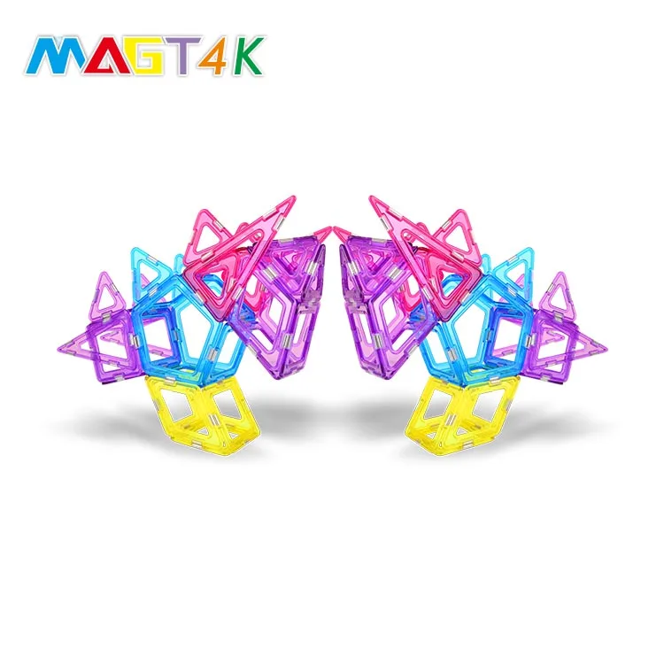 210pcs 3D Магнитные образовательные строительные плитки Крытый пластиковые игрушки