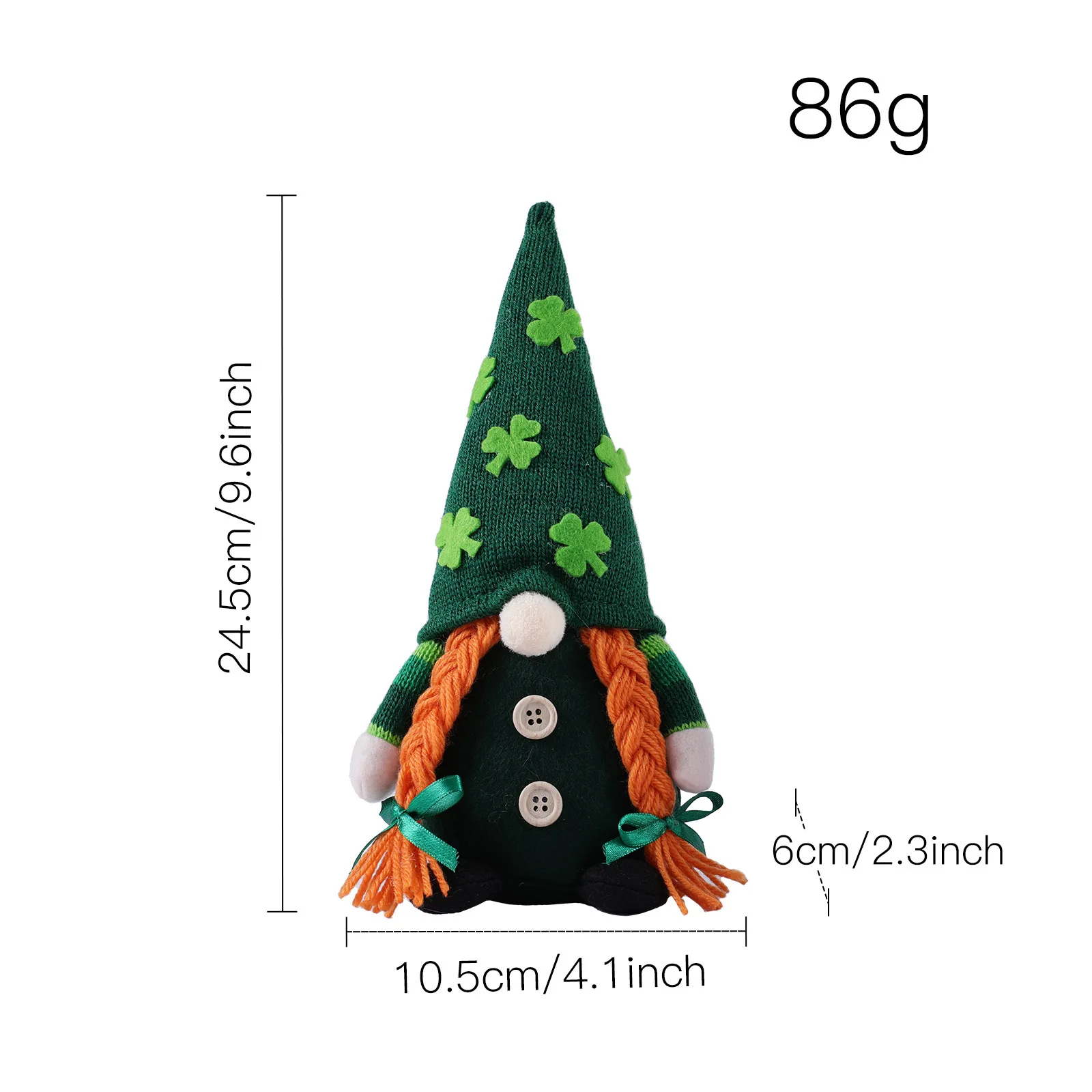 B042 2Pcs Mr And Mrs Green Buffalo Check Plaid Handmade Scandinavia Irish Decorations Home Table Ornaments St Patricks Day Gnome