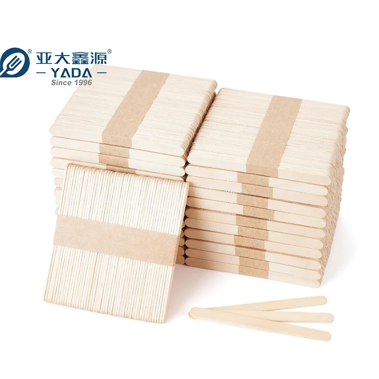 YADA Custom Premium Ice Cream Sticks with Design Private Brand Wooden Craft Sticks with Natural Wood Making Ice Cream Sticks