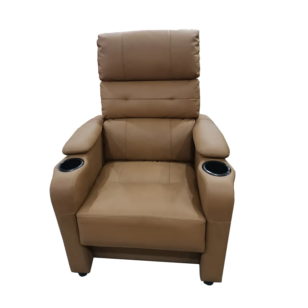 Modern, Luxury and Cozy reclining sofa chair for home theaters, movie cinema theaters with cup holders
