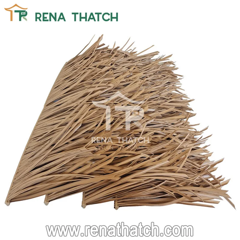 Waterproof durable thatch sheet panel board plastic thatch roof synthetic straw for tropical area use