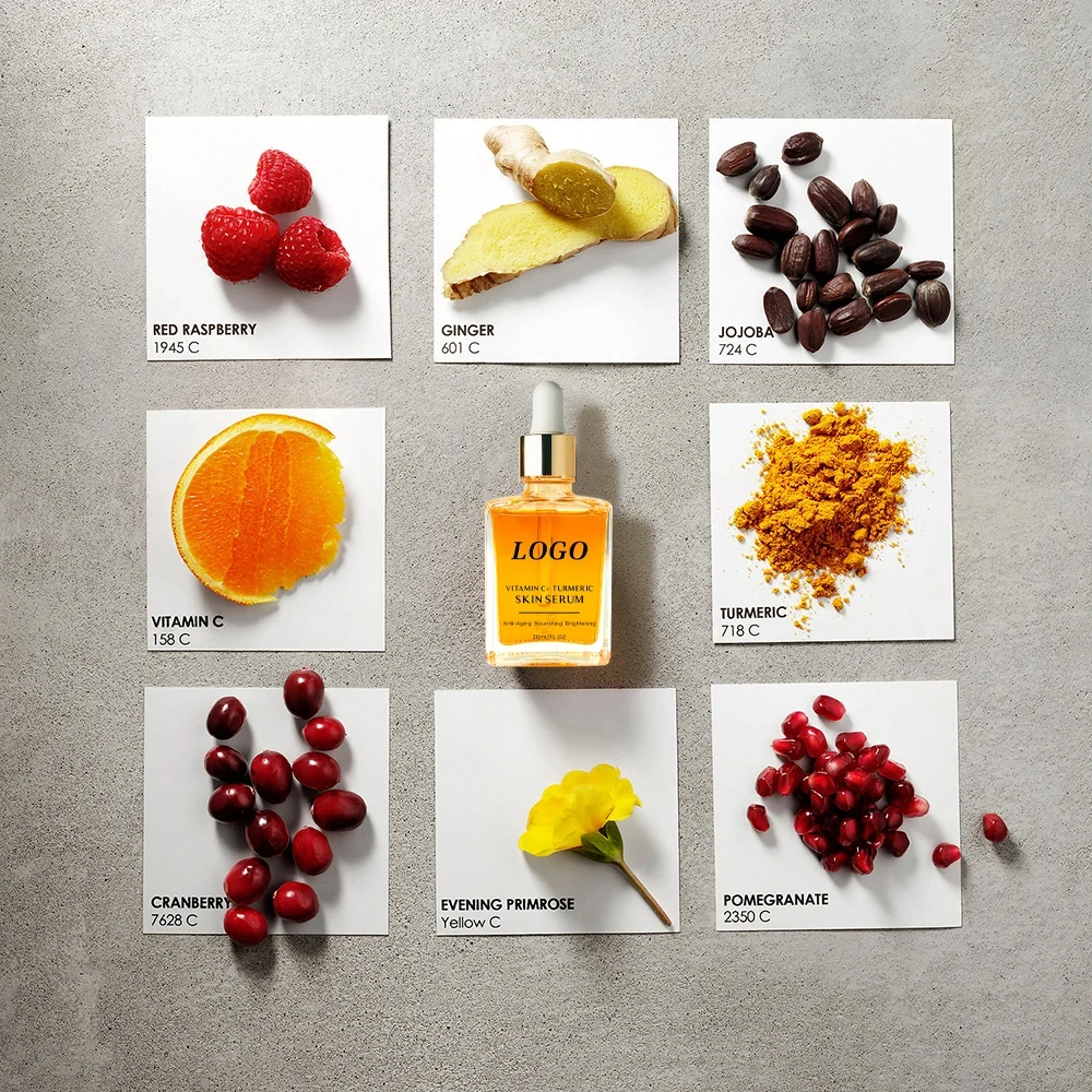 BLIW Best Sale Private Label Organic Vitamin C Deep Moisturizing Turmeric Face Oil  Ginger Extract Fade Dark Spots Face Serum