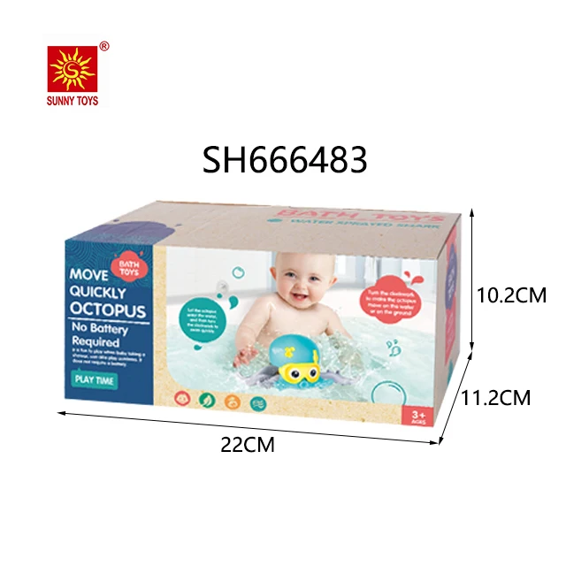 top amphibious toys pull line walking octopus wind up toy baby bath toy