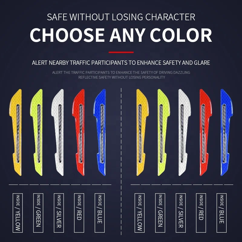 Factory Custom Logo EPG Material Strong Reflections at Night Reflective Stickers for Rearview Mirrors