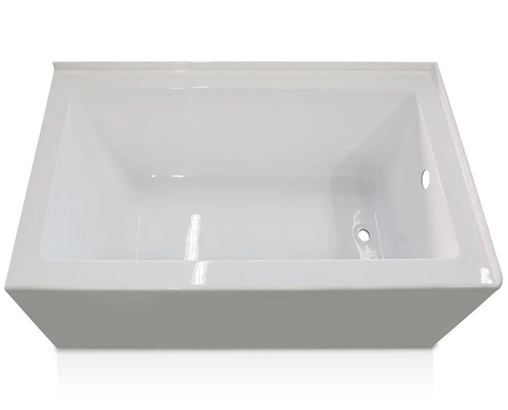 Oem Odm Bathroom Rectangle Soaking Apron Adults Bath Tub Freestanding Anti Slip White Acrylic Alcove Bathtub