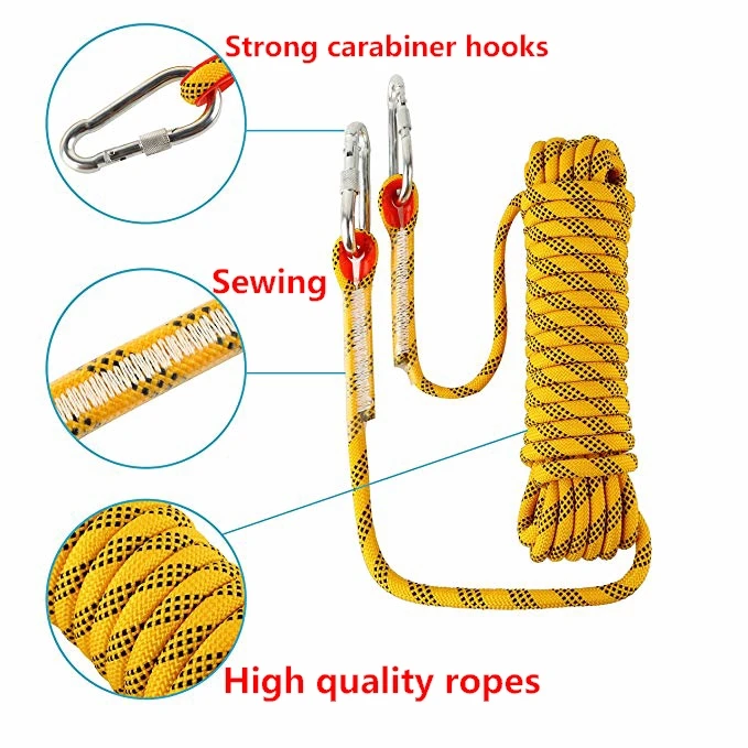 Retail 8mm 10mm 12mm rock climbing rope outdoor education physical activity tree climbing braided rope