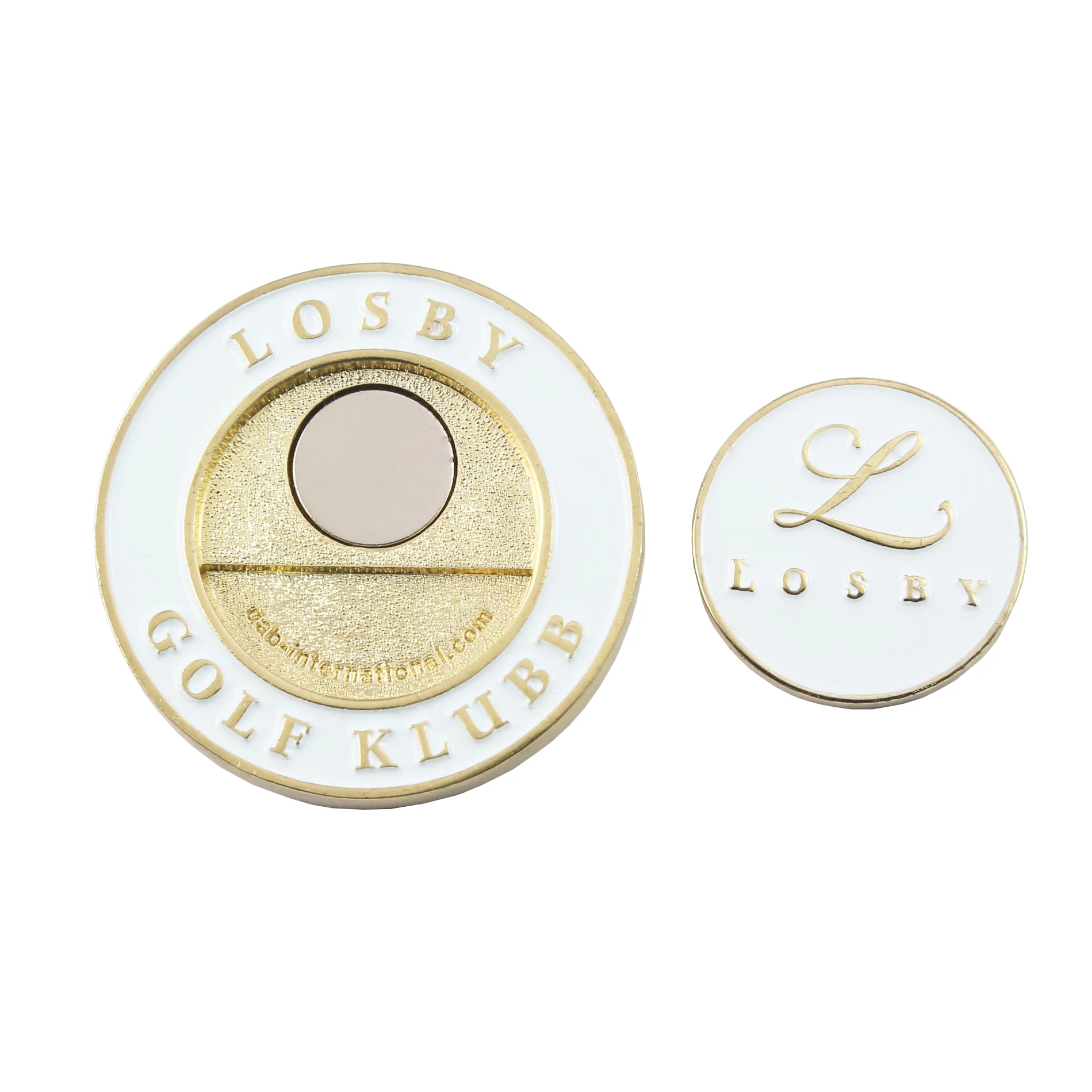 Customized metal zinc alloy golf dual ball marker coin marker magnetic mondomark