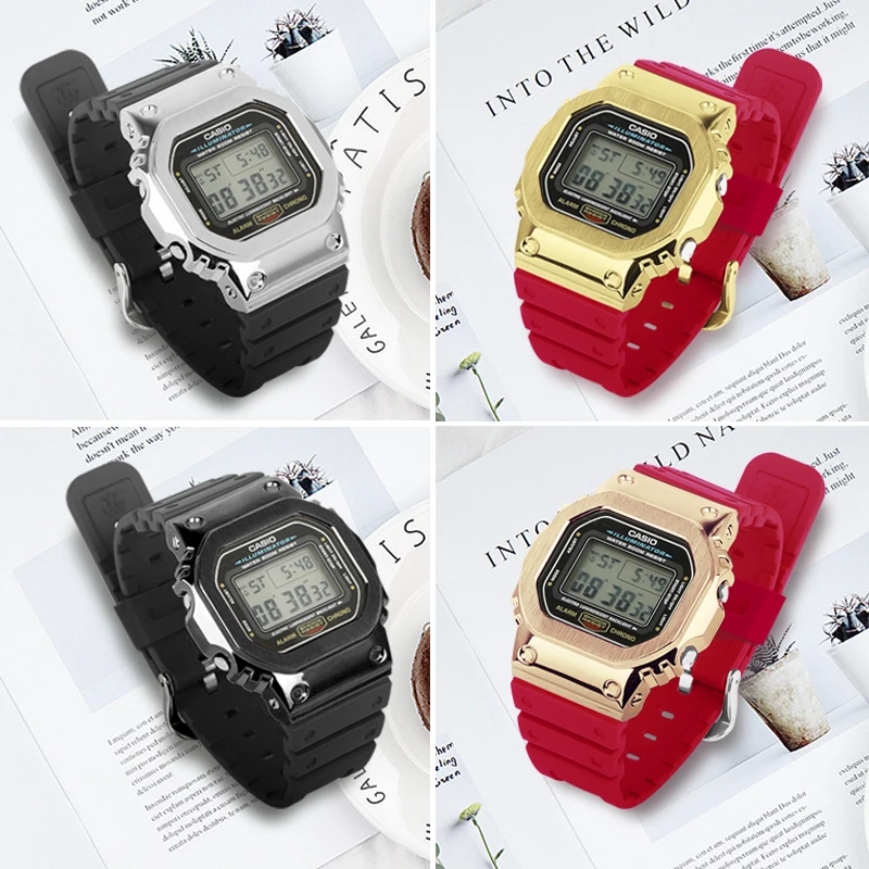 Resin strap for DW5600 GWM5610 Rubber strap silicone band strap watch bracelet Modified accessories