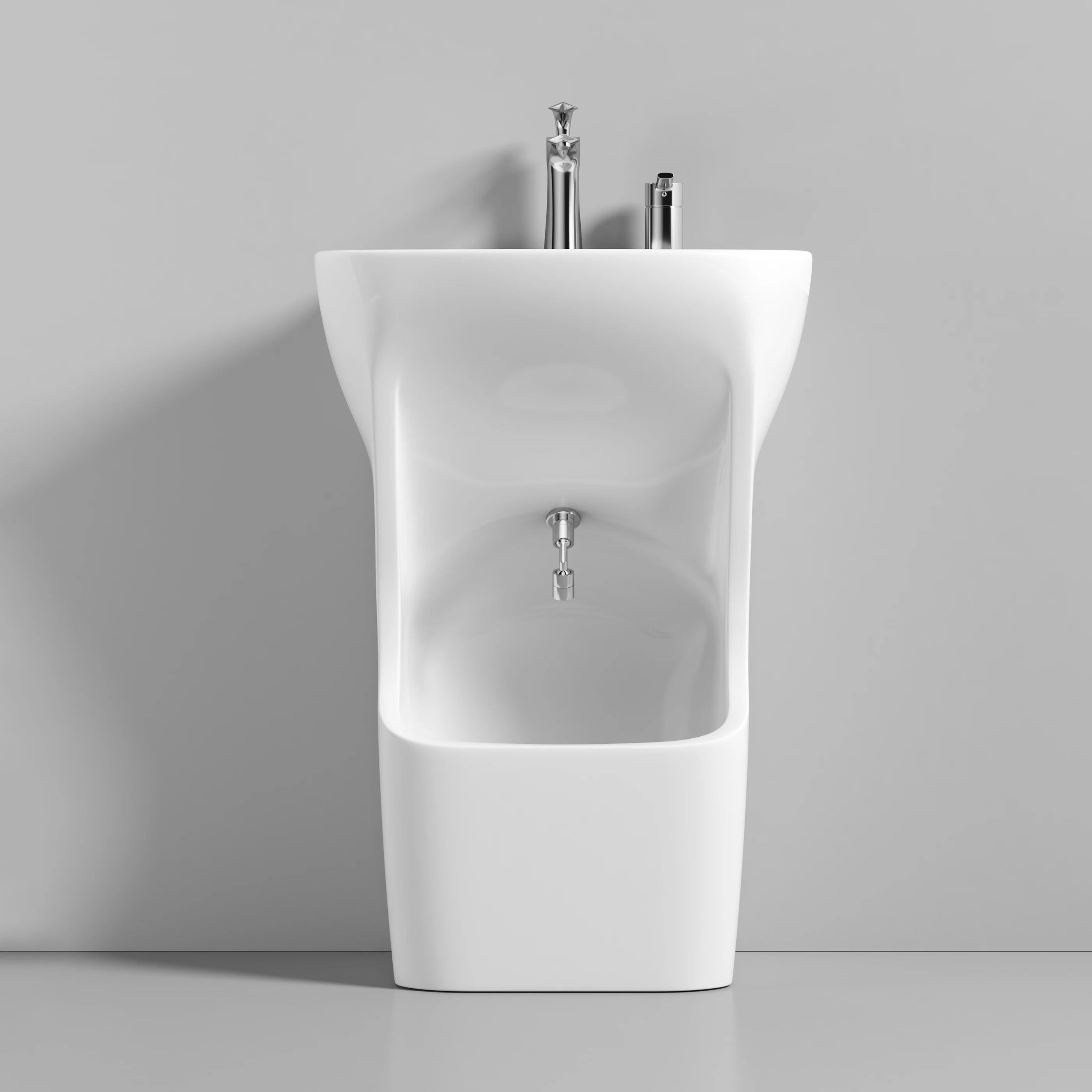 New Design Ceramic Floor Mounted Washing Sink Muslim Wudu Foot Wash Basin Foot Washer Wudu Bathroom Sink