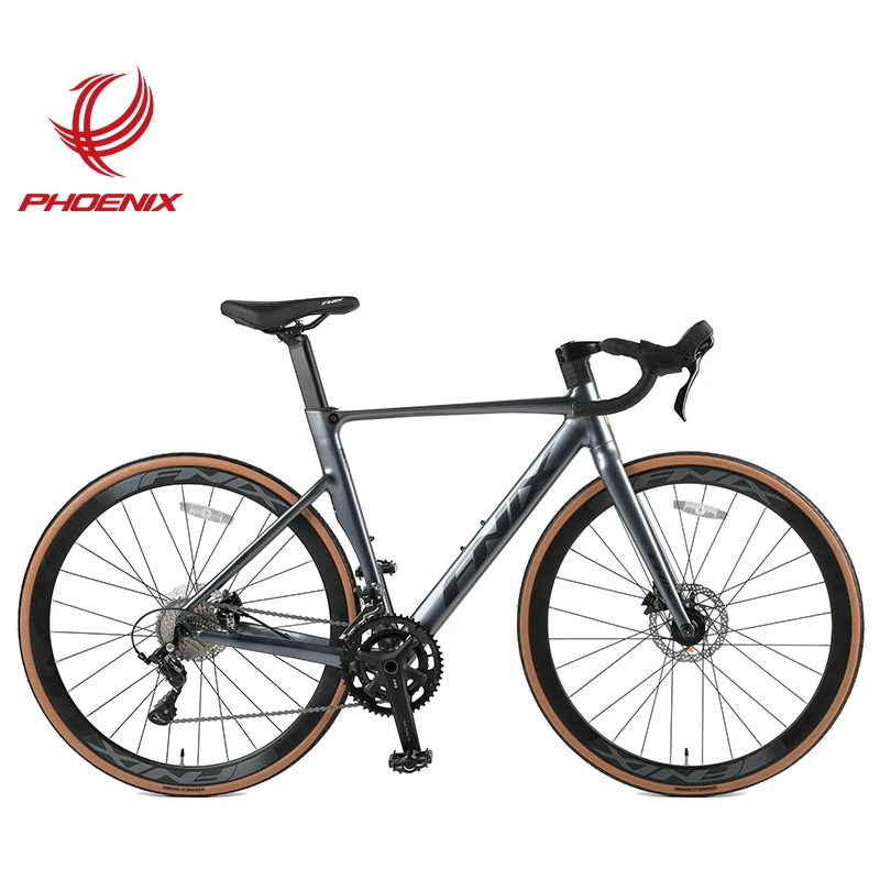 Phoenix 700c Highway Bicycle Aluminum Alloy Frame 20 Speed Bicycle Curved Handlebar Cycling Road Bike