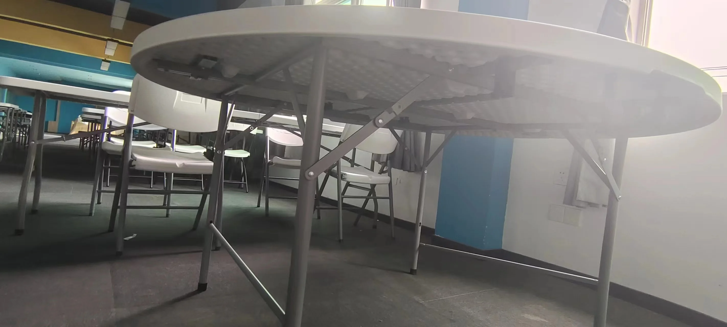 Rental China Manufacturer Custom Camping 10 People Round Folding Banquet 5FT Folding in Half Tables For Wedding Event Party 5ft