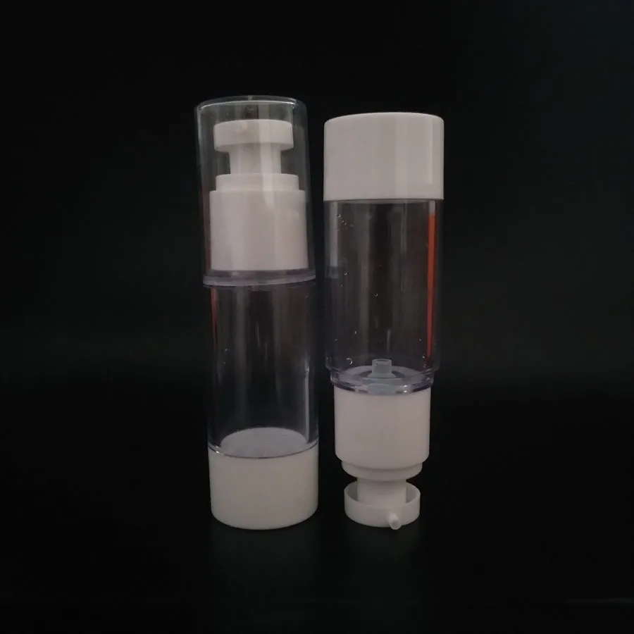 Wholesale clear empty skin care cream 15ml 30ml 50ml cosmetic airless bottle