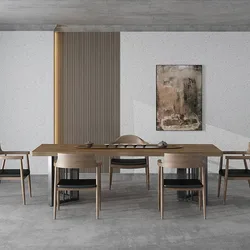 Modern simple home Chinese table and chair combination living room furniture solid wood tea table set