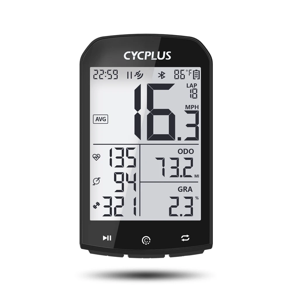 CYCPLUS 4509 GPS Bicycle Computer Bike Meter Speedometer Cycle Speedometer Wireless With Speed Cadence Sensor