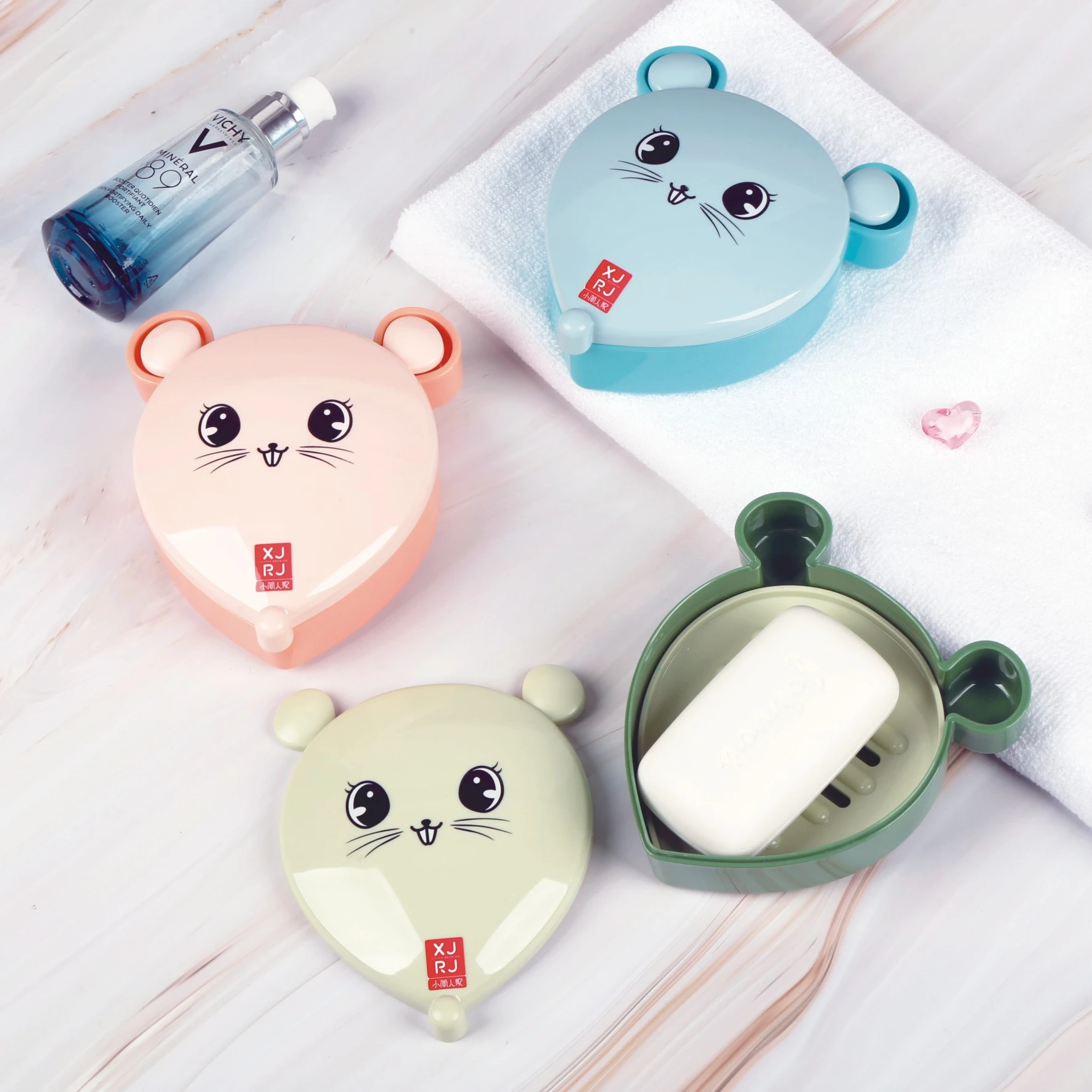 Amazon hot selling factory directly cute design wholesale bathroom travel plastic household use soap box