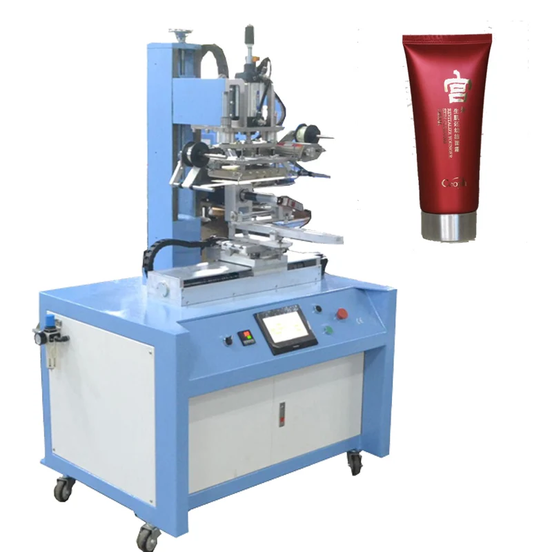 Semi Automatic Servo Motor Mascara Lipstick Cosmetic Bottle Tube Gilding Press Machine for Skincare Tube