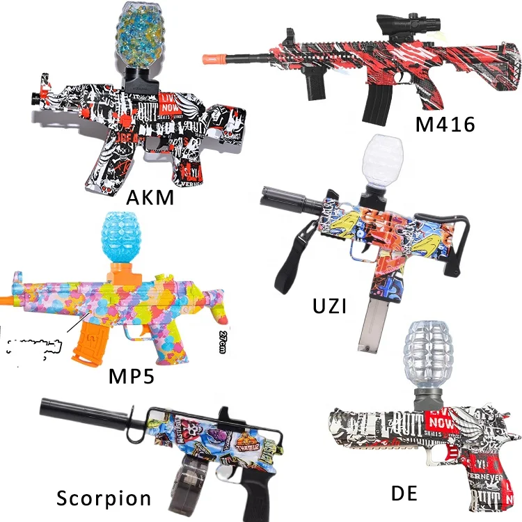 YIWU AULLAN Kids Toy gel Water Ball Gel Gun Automatic Electric Gel M416 AK47 UZI Gun Splatter Ball Gun