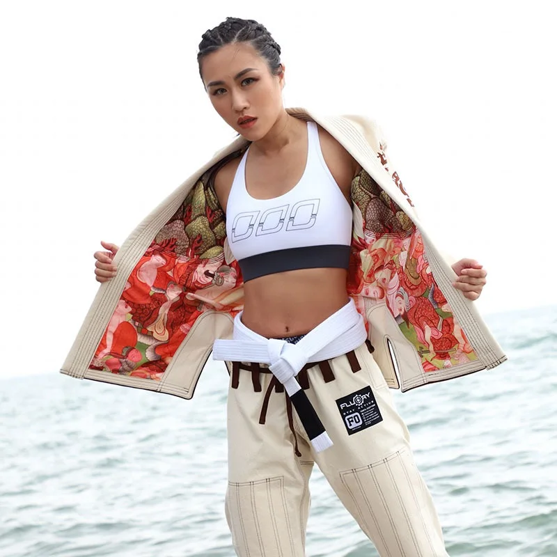 Customized Women White Brazilian Gi Yasin Wears Bjj Kimonos High Quality Custom Made Bjj Girls Oem Embroidery