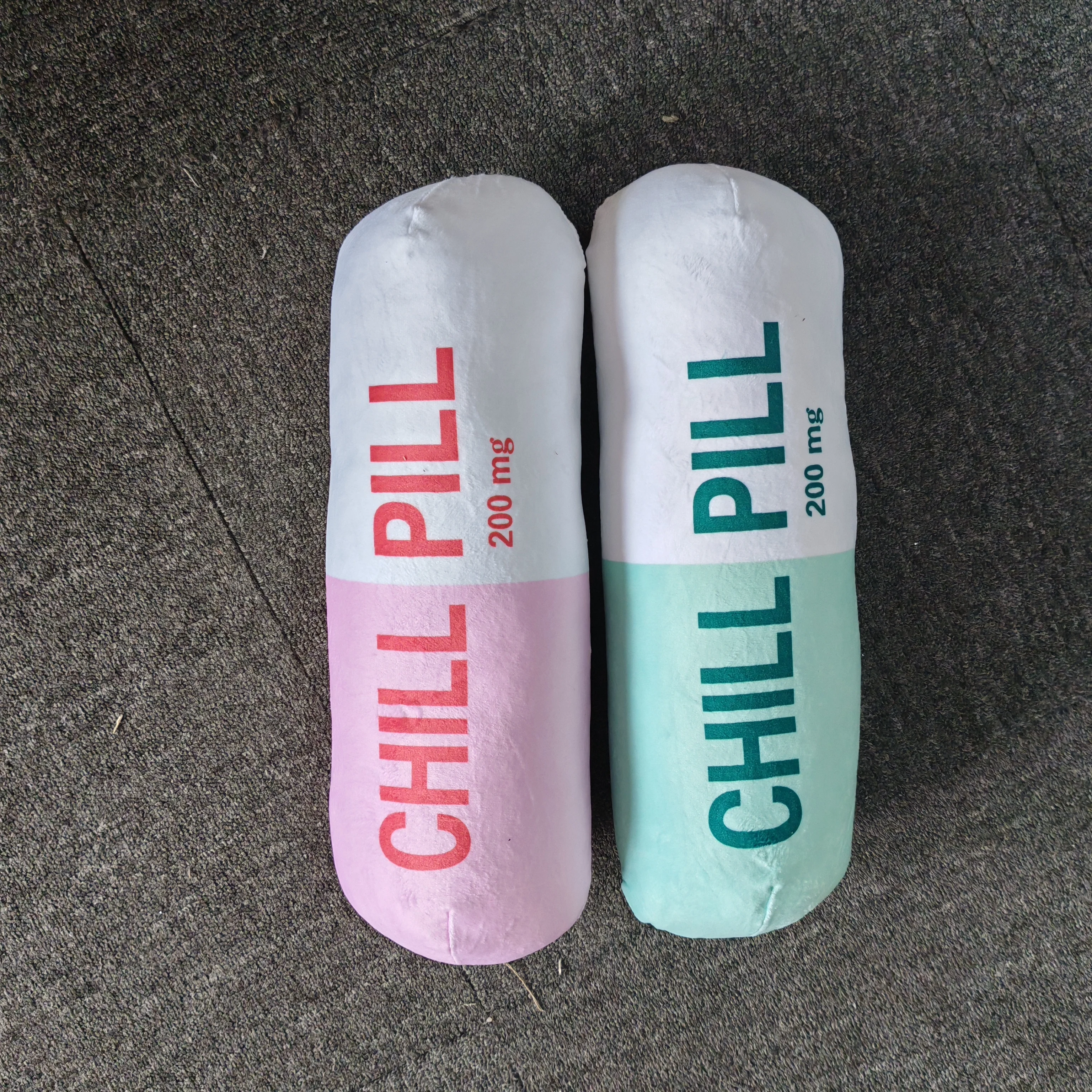 Factory customize plush capsule shaped pillow wholesale chill pill pillow cushion accept custom