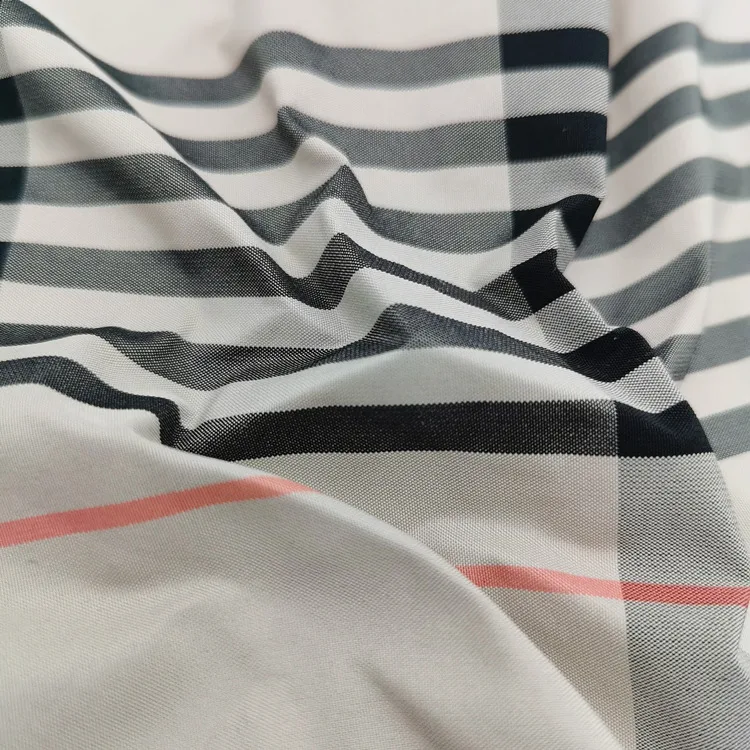 
100% polyester outdoor waterproof check pattern polyester clothes fabric 