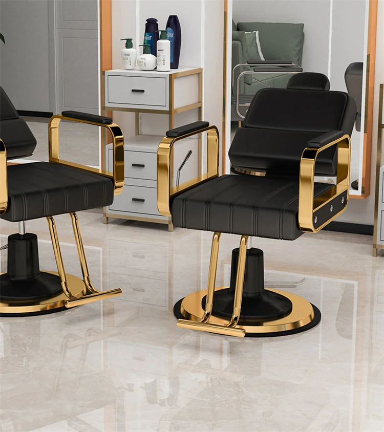 High-End Hair Salon Styling Chair Equipment Barbershop Haircut Perm Hair Dye Lounge Lift Deck Chair Beauty Barber Chair
