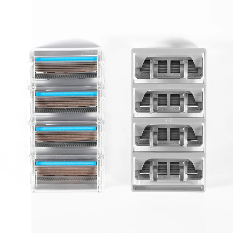 Custom Shape Man Plastic Shaving Razor Blade 5 Sharpener Blade Refills For Men